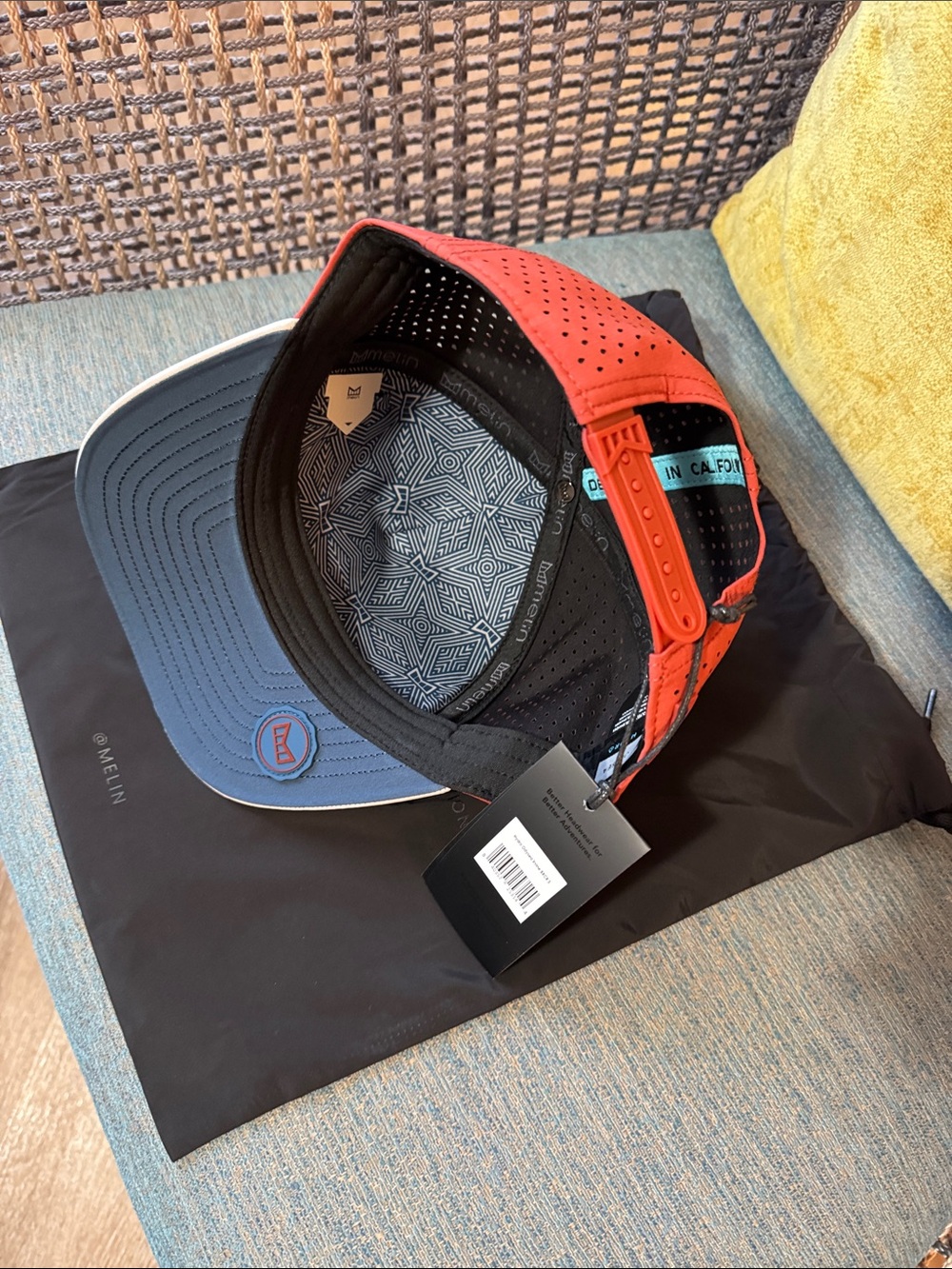 Melin Brand **CEL EXCLUSIVE IRVINE** Two-Tone Red and Cream Snapback Hat - Picture 13 of 17